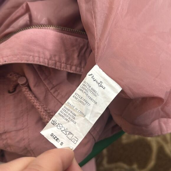 Papaya Pink Zip Up Lightweight Jacket Size Small - Picture 6 of 6